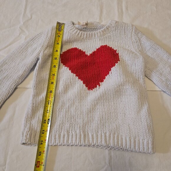 ❤️ Kids Gray Knit Sweater with Red Heart – Cozy Valentine Style - Picture 5 of 6